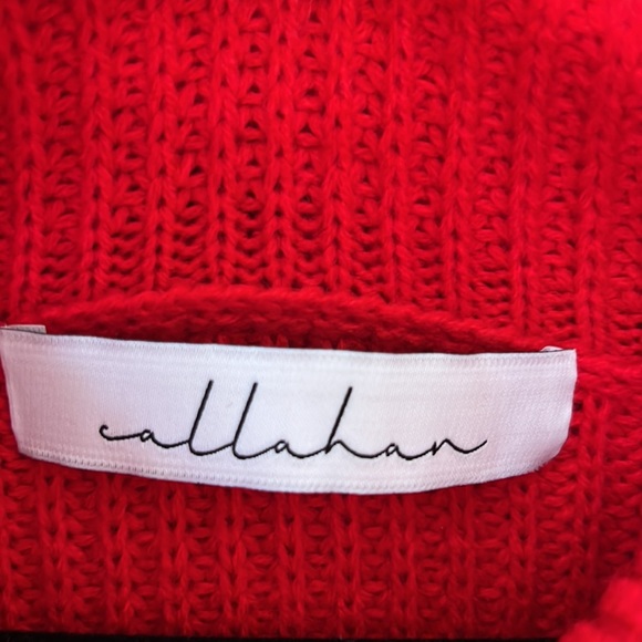 NWT{Callahan}Sz S Alma Mock Knit Dress in Spicy Red - Picture 5 of 8